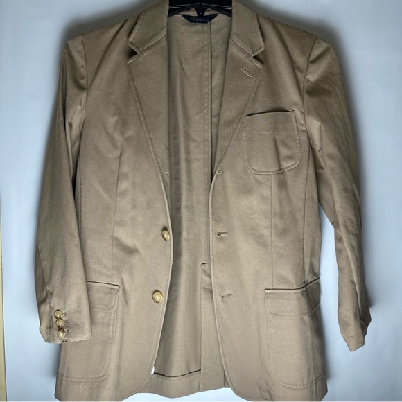 Ralph Lauren Other - Polo Ralph Lauren Youth Boys XL  Blazer Jacket Sport Coat Cotton Tan Khaki